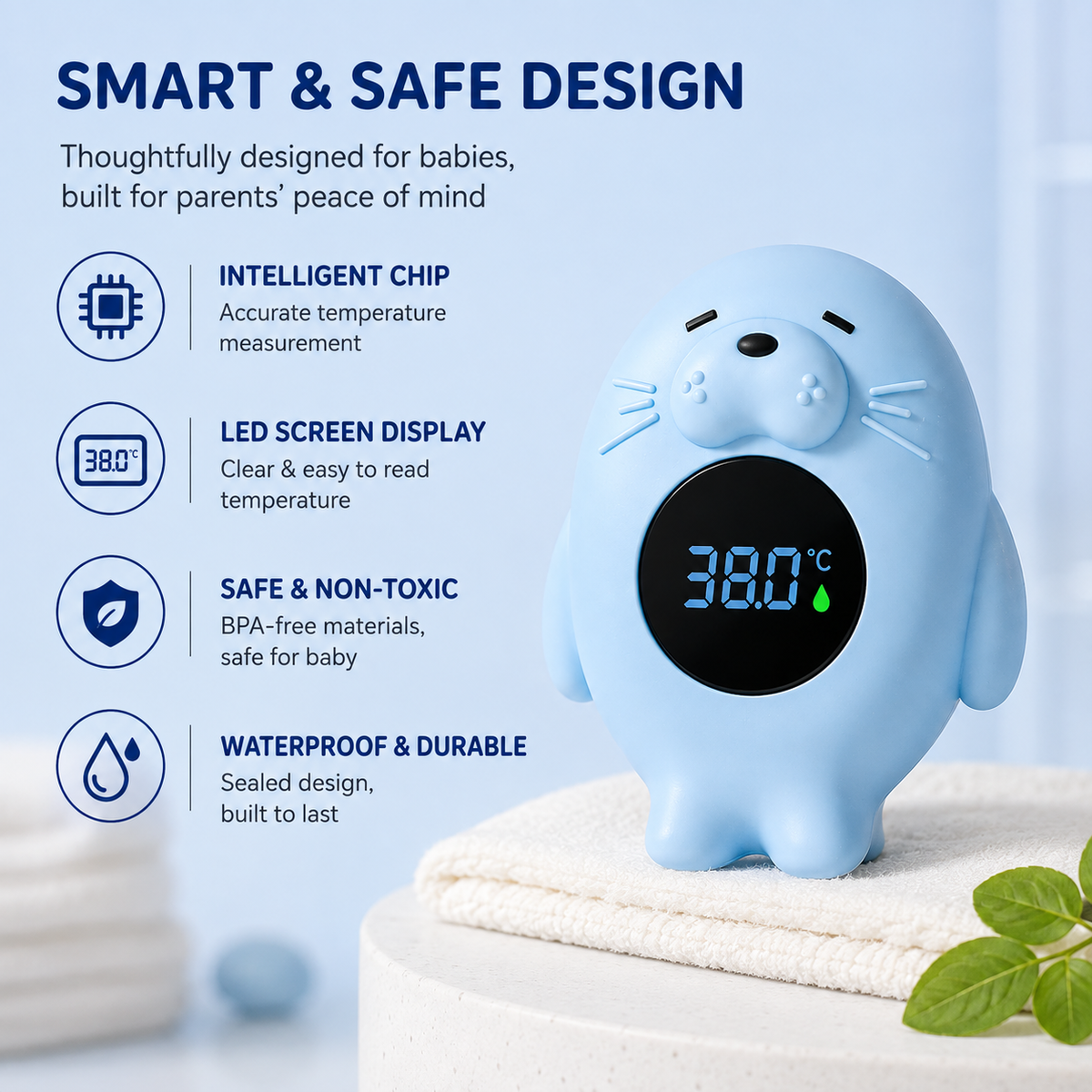 Little Smiles Floating Baby Bath Thermometer