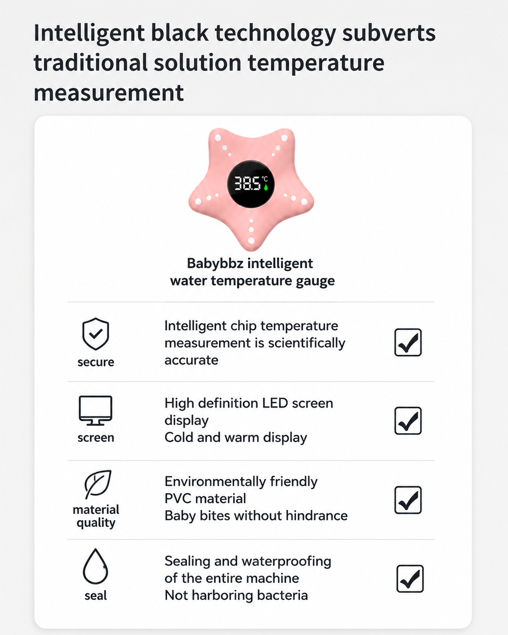 Little Smiles Floating Star Bath Thermometer