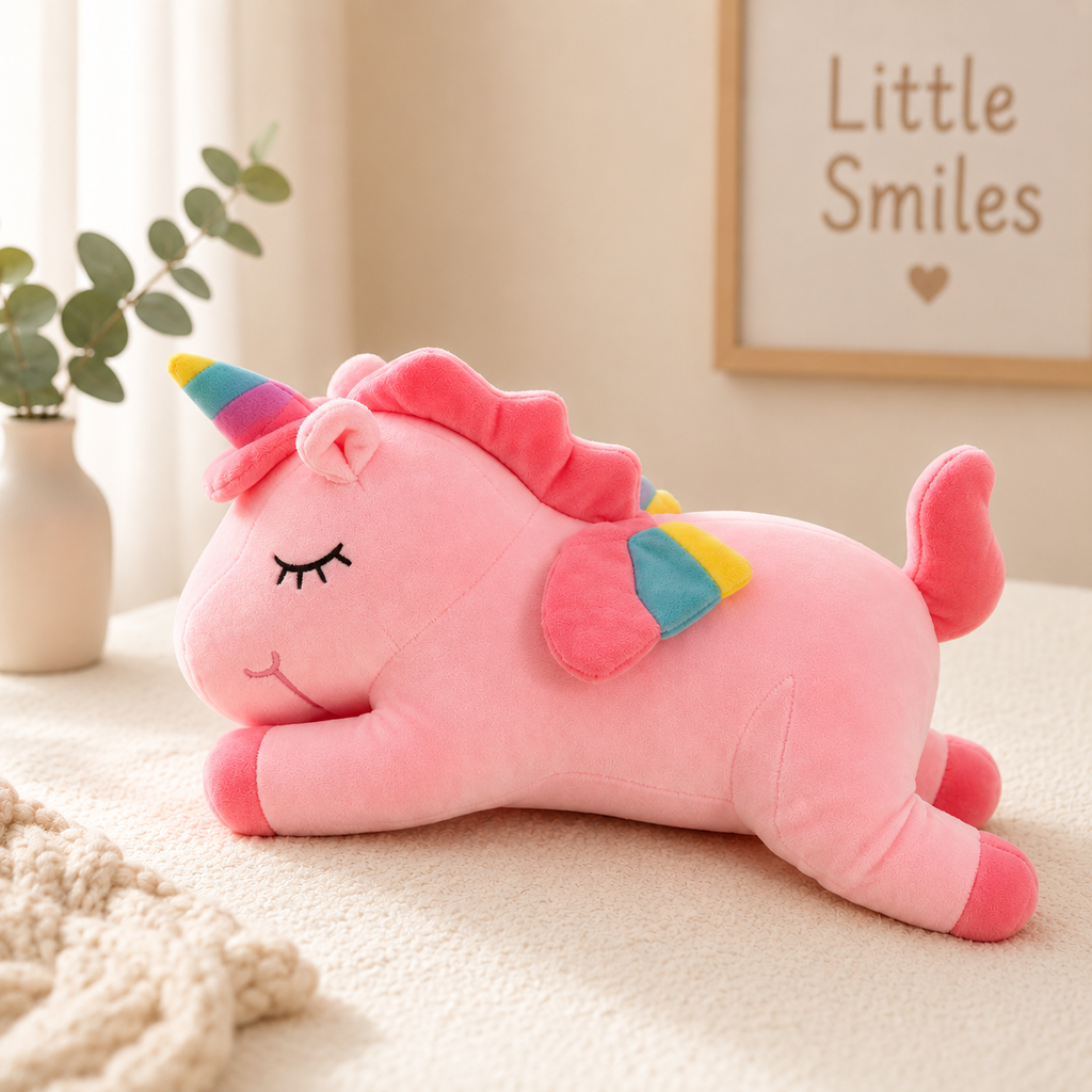 Little Smiles Pink Unicorn Plush Toy