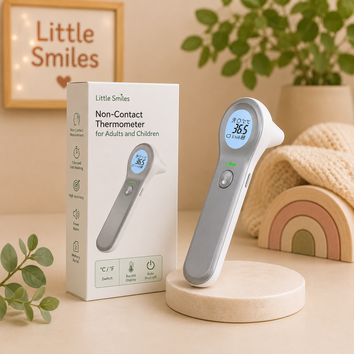 Little Smiles Non-Contact Thermometer for Adults & Children