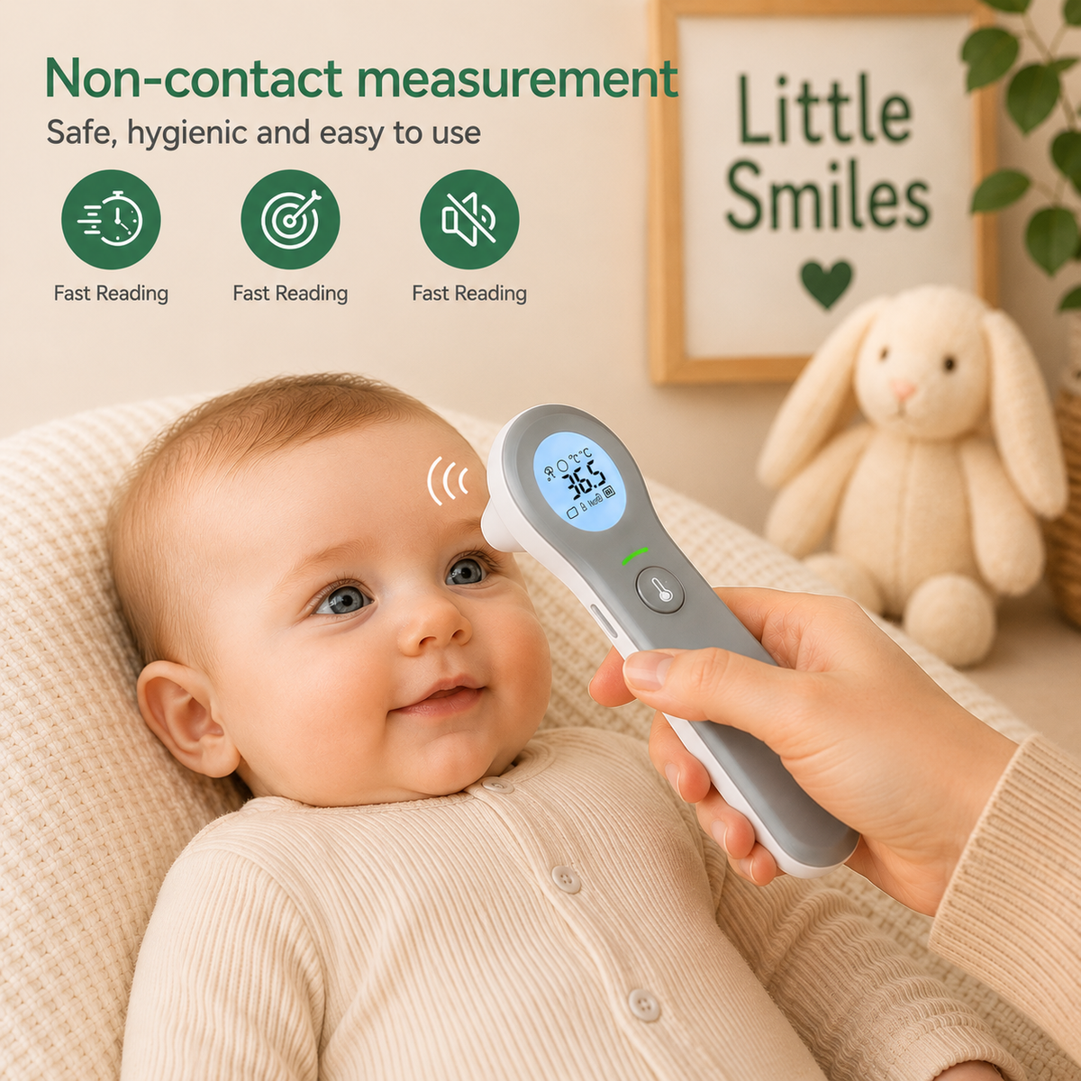 Little Smiles Non-Contact Thermometer for Adults & Children